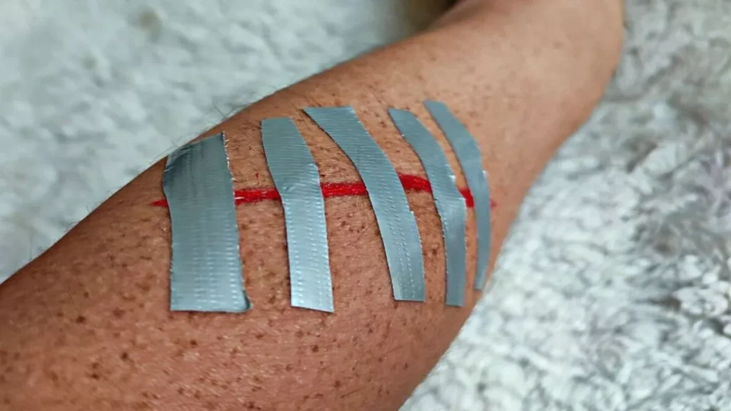 duct tape on wound